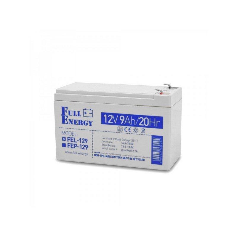 Акумулятор гелевий 12В 9 Аг для ДБЖ Full Energy FEL-129, фото 1