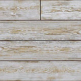 Фасадна дошка гнучка імітація дерева для фасада та інтер'єра колір білий з бежевим патиною, фото 5