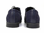 Летние туфли нубук синие с резинкой мужская обувь с перфорацией Rosso Avangard Derby RezBlu Nub Perf, фото 5
