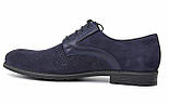 Летние туфли нубук синие с резинкой мужская обувь с перфорацией Rosso Avangard Derby RezBlu Nub Perf, фото 4