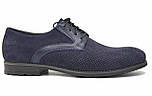Летние туфли нубук синие с резинкой мужская обувь с перфорацией Rosso Avangard Derby RezBlu Nub Perf, фото 3
