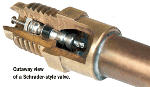 Вентилі типу Шредер з різьбою 1/4" SAE і ластами 60 мм., фото 2