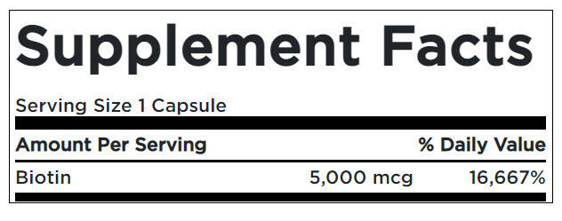 (уцінка термін по 7.24) Біотин Swanson Biotin 5000 мкг 30 капс., фото 2