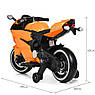 Дитячий електро мотоцикл двоколісний на акумуляторі Ducati M 4104 для дітей 3-8 років автопофарбування жовтогарячий, фото 6