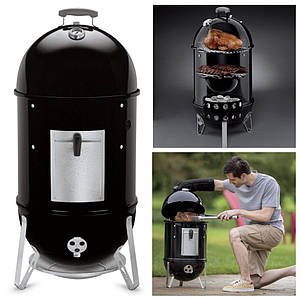 Коптильня вугільна Weber Smokey Mountain Cooker Black 47 см (721004)