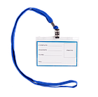 Бейдж-ідентифікатор горизонтальний, пласт., 110х80 мм, зі шнурком для кріплення