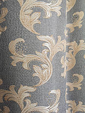 Штора льон Damask Premium сірий, фото 5