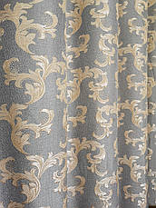 Штора льон Damask Premium сірий, фото 6