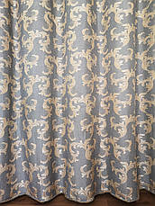 Штора льон Damask Premium сірий, фото 4