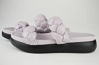 Шльопанці коси Evromoda 17350 38 М'ятний шкіра 36, Ліловий, фото 4