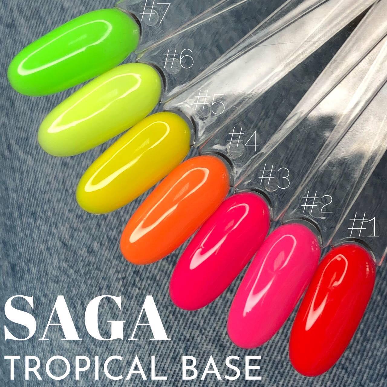 База кольорова для нігтів Saga Professional Tropical Base №06 8 мл.