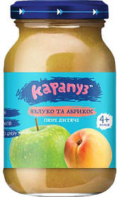 Пюре яблуко персик 170 г Карапуз