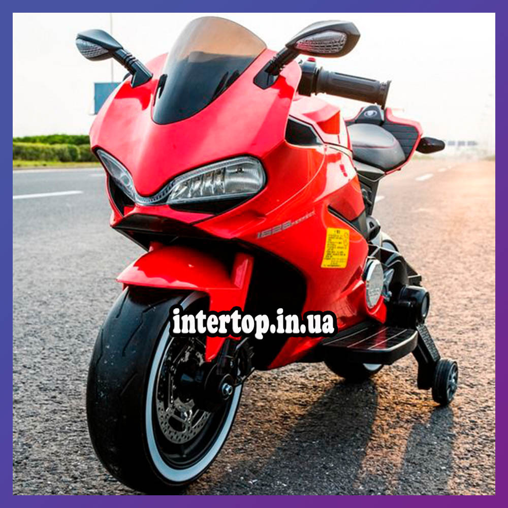 Дитячий електро мотоцикл двоколісний на акумуляторі Ducati M 4104EL-3 для дітей 3-8 років червоний