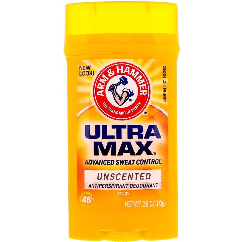 Arm&Hammer, UltraMax, твердий дезодорант, без запаху, 73 г