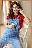Джинсовий комбінезон для вагітних, розмір 48, фото 6