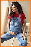 Джинсовий комбінезон для вагітних, розмір 48, фото 2