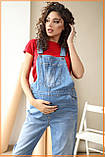 Джинсовий комбінезон для вагітних, розмір 48, фото 3