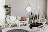 Садове підвісне крісло-гойдалка BOHO бежеве 290001, фото 6