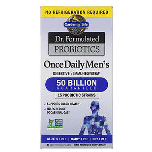 Garden of Life Dr. Formulated Probiotics Once Daily Men's 50 Billion 30 капсул