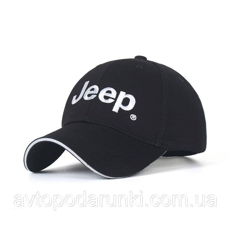 Кепка JEEP чорна, бейсболка з лотипом авто ДЖІП