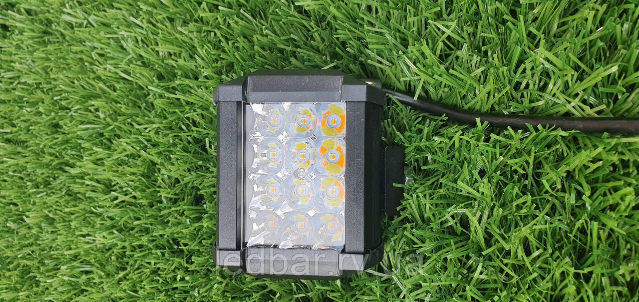 Світлодіодна протитуманна фара квадратна, 2 режими CREE DRL 3 d 36W