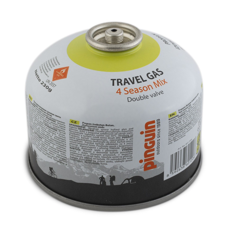 Різьбовий газовий балон 230 г Pinguin Travel Gas