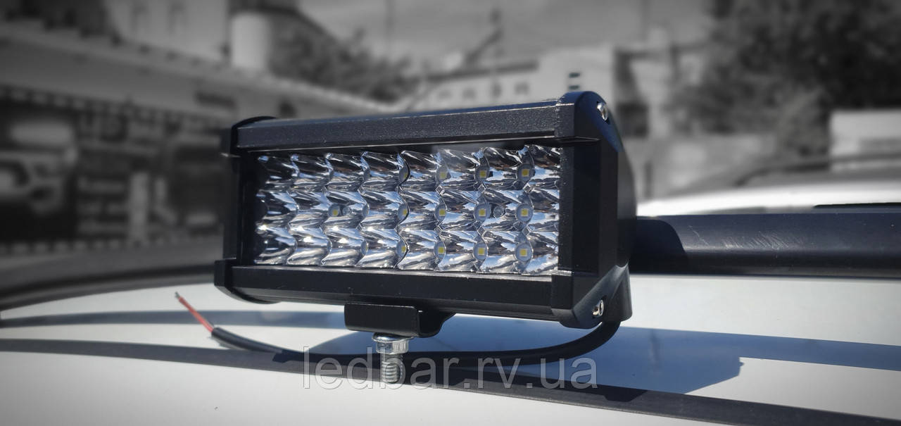 Світлодіодна додаткова LED фара прямокутна CREE DRL 4D 72W біла