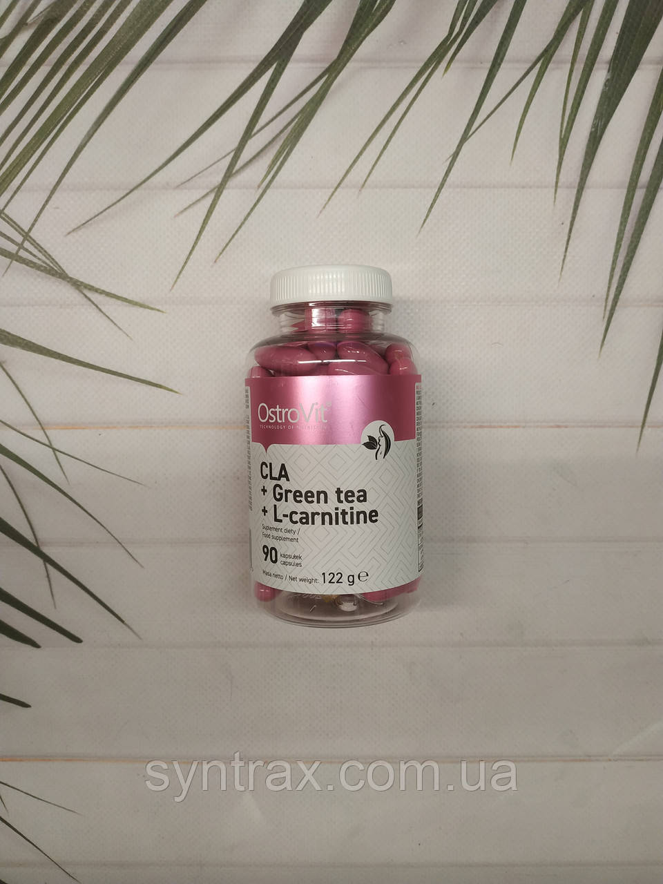 Ostrovit CLA + Green Tea + L-Carnitine 90 caps, жироспалювач кола Карнітин зелений чай