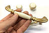 Ручка-скоба сучасна класика з керамікою GU-M7102 матове золото 128 мм, фото 8