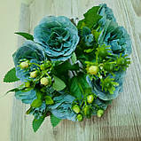 Букет відкритих блакитного троянд., фото 8