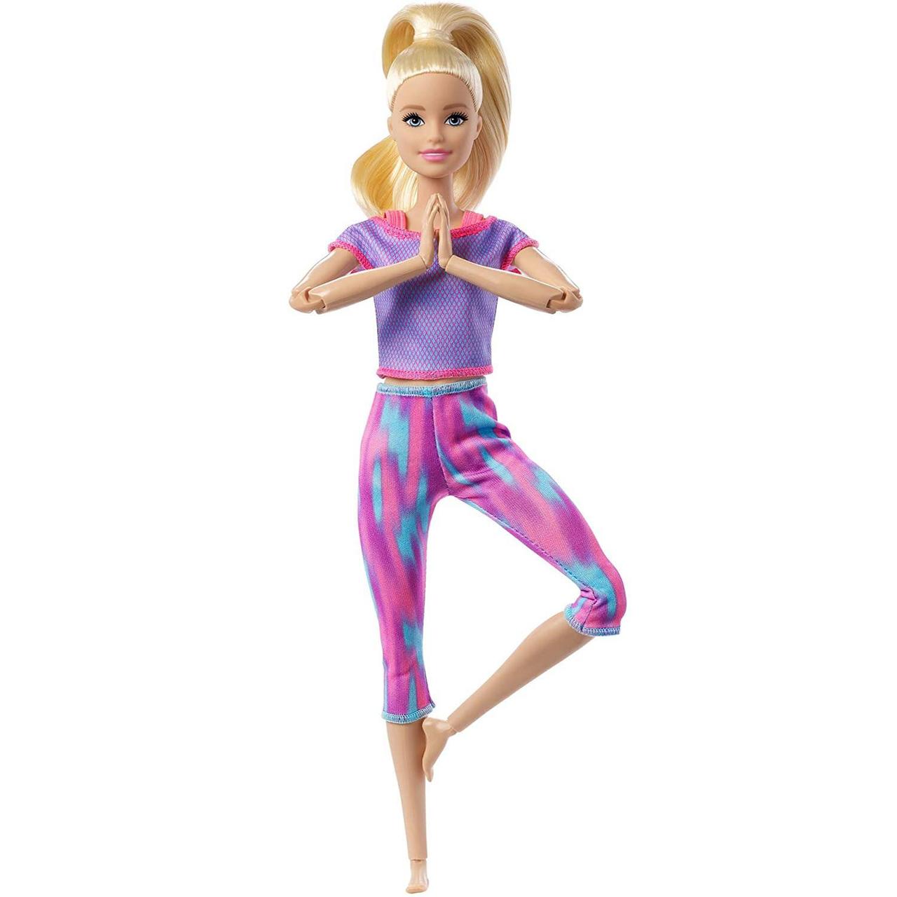 Лялька Барбі Йога Блондинка Рухайся як Я Barbie Made to Move GXF04