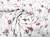 Тканина батист (підкладка) 100% хб молочного кольору "Червоні маки", фото 3