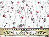 Тканина батист (підкладка) 100% хб молочного кольору "Червоні маки", фото 2