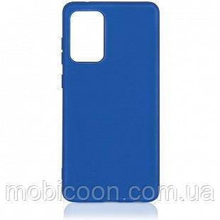 Чохол Silicone Case (c мікрофіброю) для Samsung A52 Blue