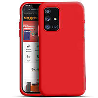 Чехол Silicone Case(c микрофиброй) для Samsung A52 Red