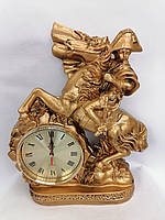 Годинник настільний Садник на коні Статуетка під бронзу Кварц