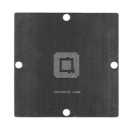 Трафарет BGA прямого нагріву Xbox360CSP (0.60mm) 90 x 90 mm, фото 1