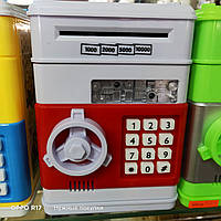 Копилка электронная "сейф банкомат" с кодовым замком и купюроприемником