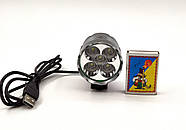 Велосипедна фара з виходом USB, на базі п'яти потужних діодів Cree XML T6, фото 4