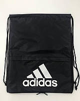Рюкзак мішок сумка для змінного взуття чорного кольору