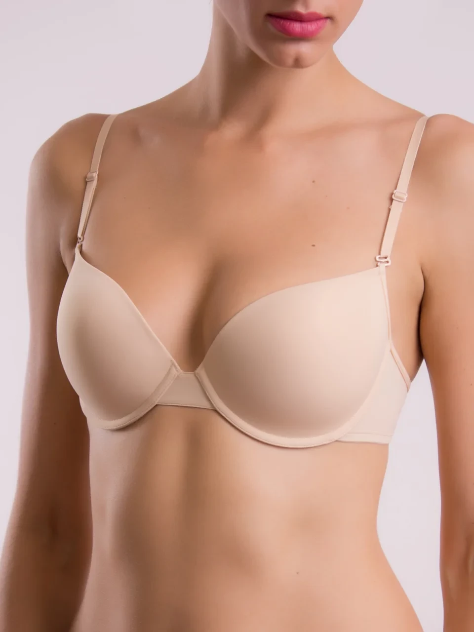 Бюстгальтер жіночий гладкий Acousma 71620 колір беж Чашка B C, фото 1