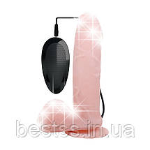 Реалістичний вібратор Oliver 9,5" Vibrating Dildo Flesh, фото 2
