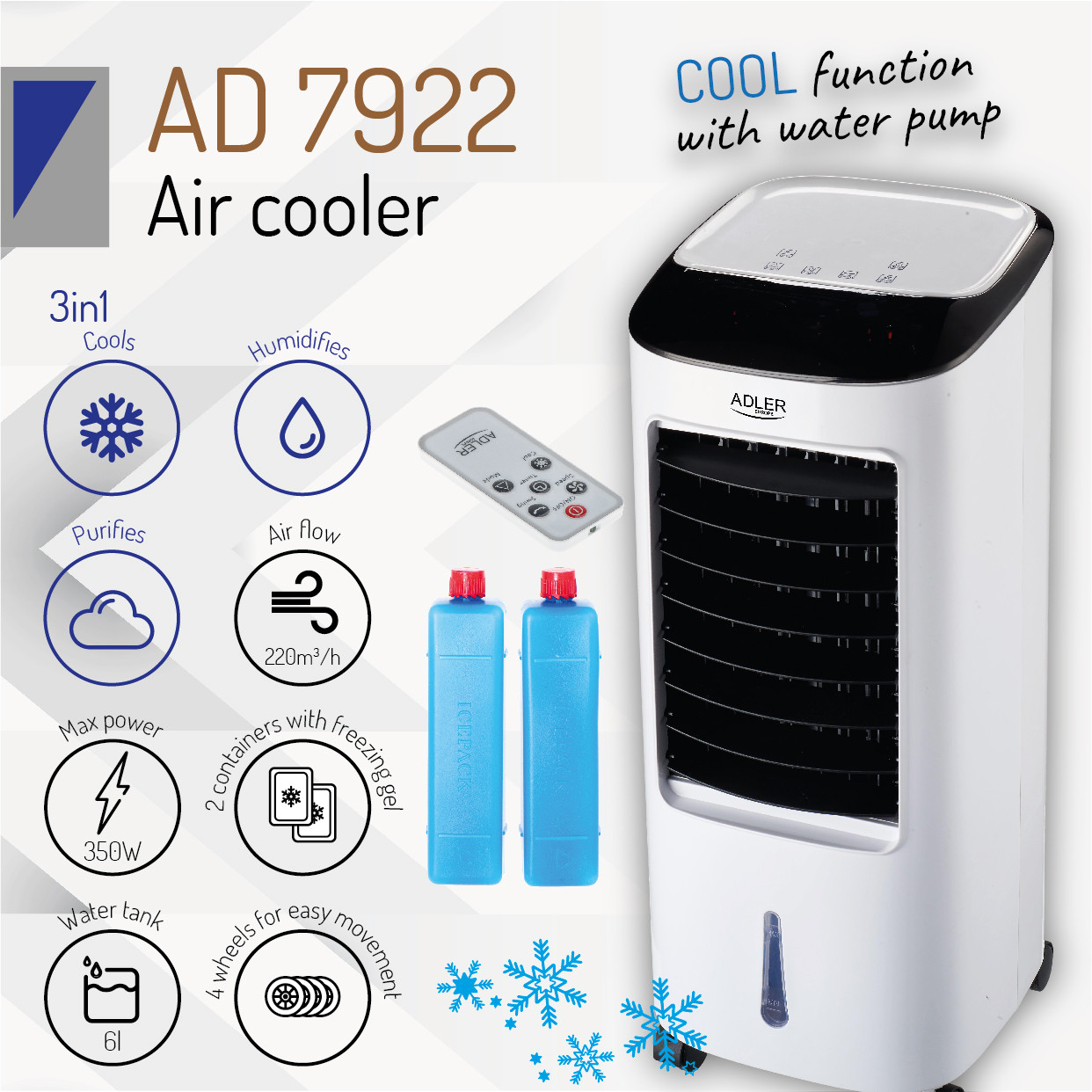 Багатофункціональний кондиціонер - кліматичний комплекс Adler AD 7922