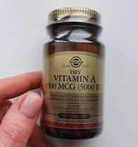 Вітамін А Солгар Solgar Vitamin A 1500 mcg (5000 IU) 100 таб, фото 4