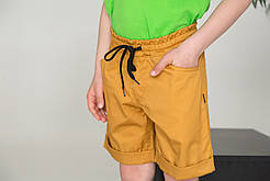 Шорти для хлопчика гірчичні, котон Walk, SmileTime