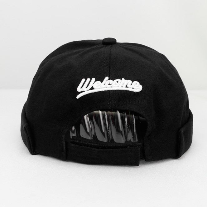 Кепка Бейсболка без козирка Welcome Чорний 56-59 см