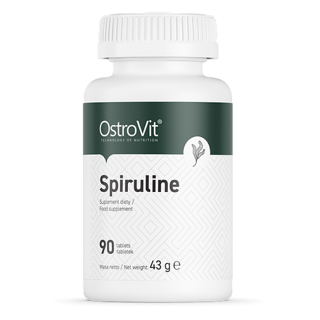 Здоров'я Спіруліна OstroVit Spiruline 1000 мг 90 таб Польща, фото 1
