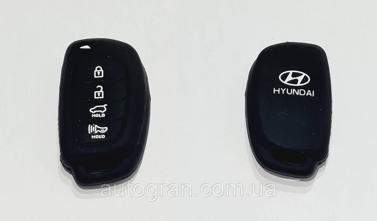Силіконовий чохол на викидний ключ Hyundai 4 кнопки новий тип