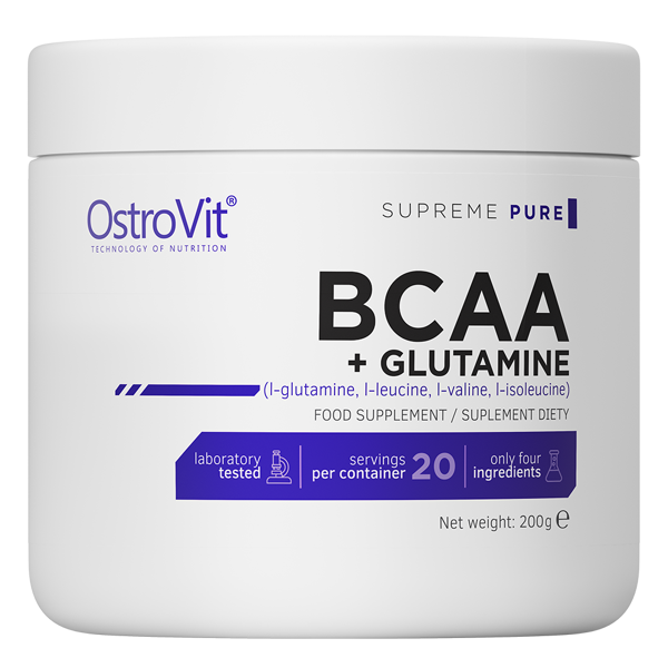 BCAA + Glutamine OstroVit 200 г Без смакових добавок