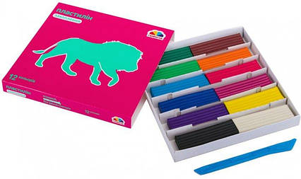 Пластилин Увлечение 12 цв. со стеком